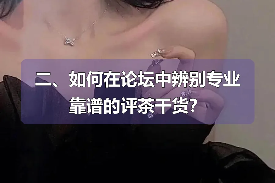 二、如何在论坛中辨别专业靠谱的评茶干货?